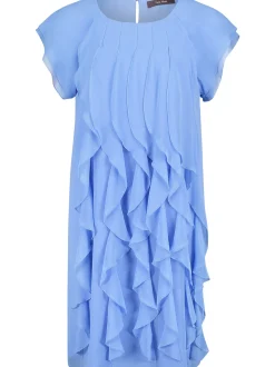Vera Mont Damen Abendkleid in blau - Länge: mittel