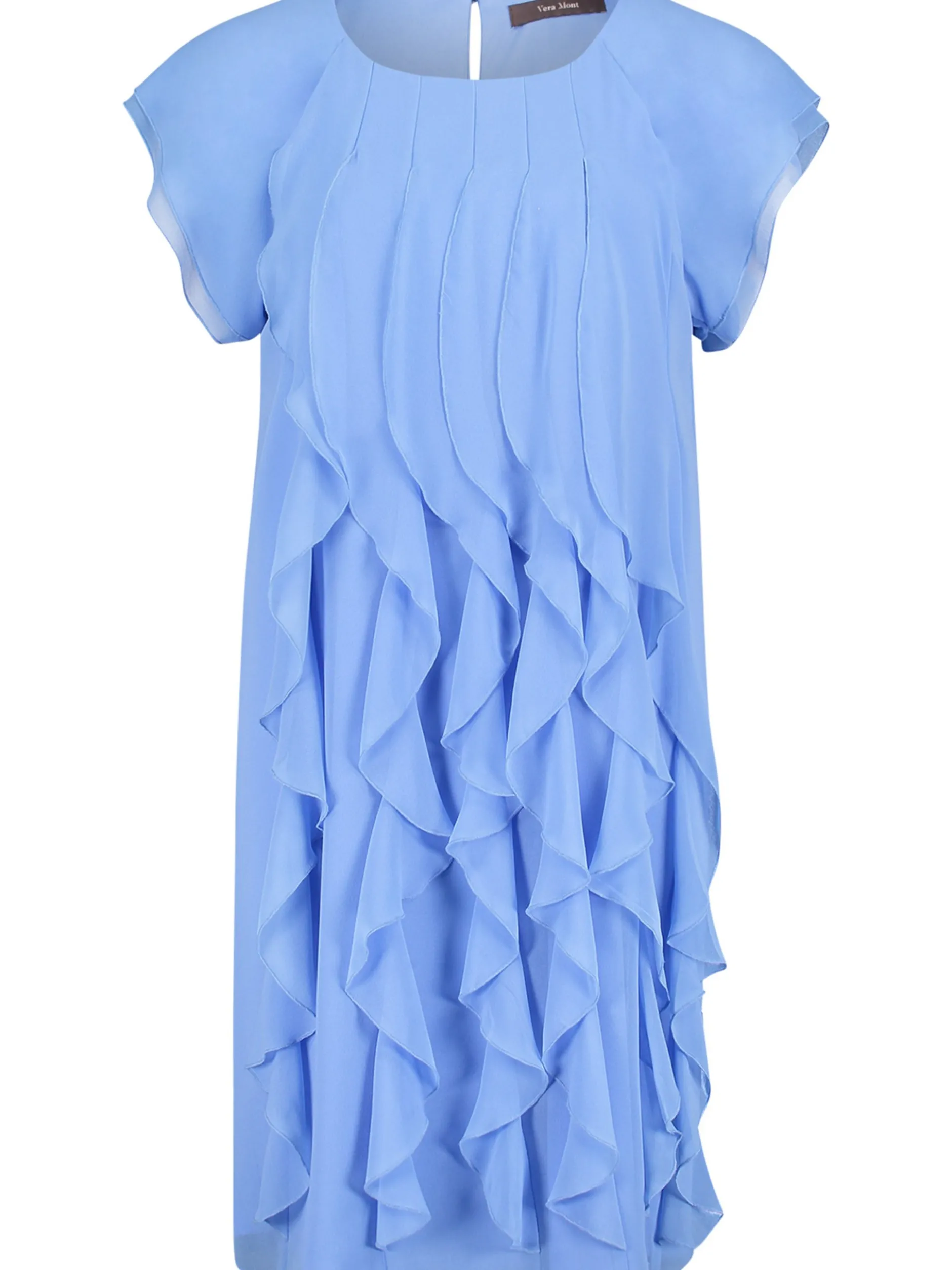 Vera Mont Damen Abendkleid in blau - Länge: mittel