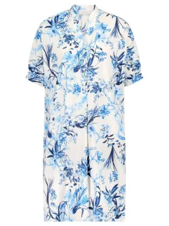 Vera Mont Damen Hemdblusenkleid in blau beige