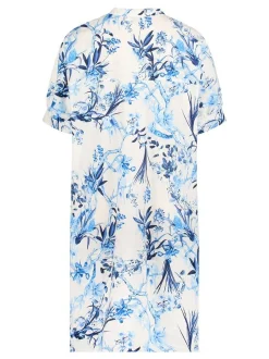 Vera Mont Damen Hemdblusenkleid in blau beige