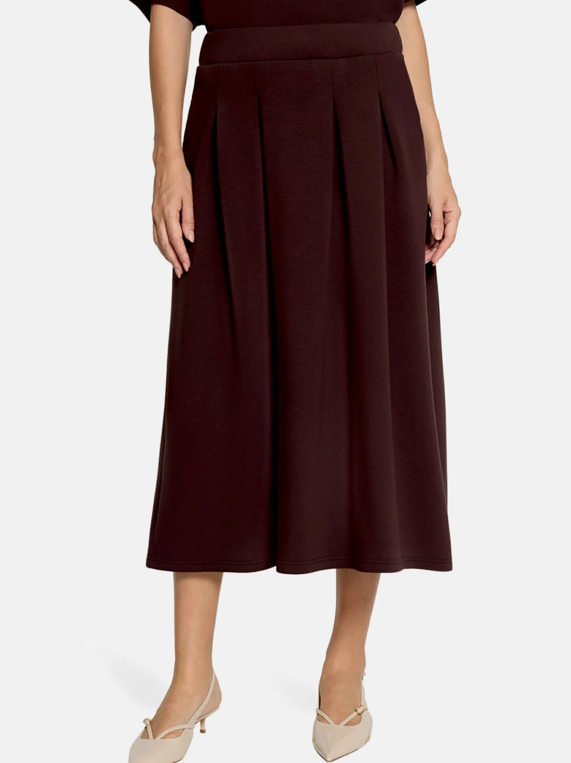 Vera Mont Damen Midirock in braun