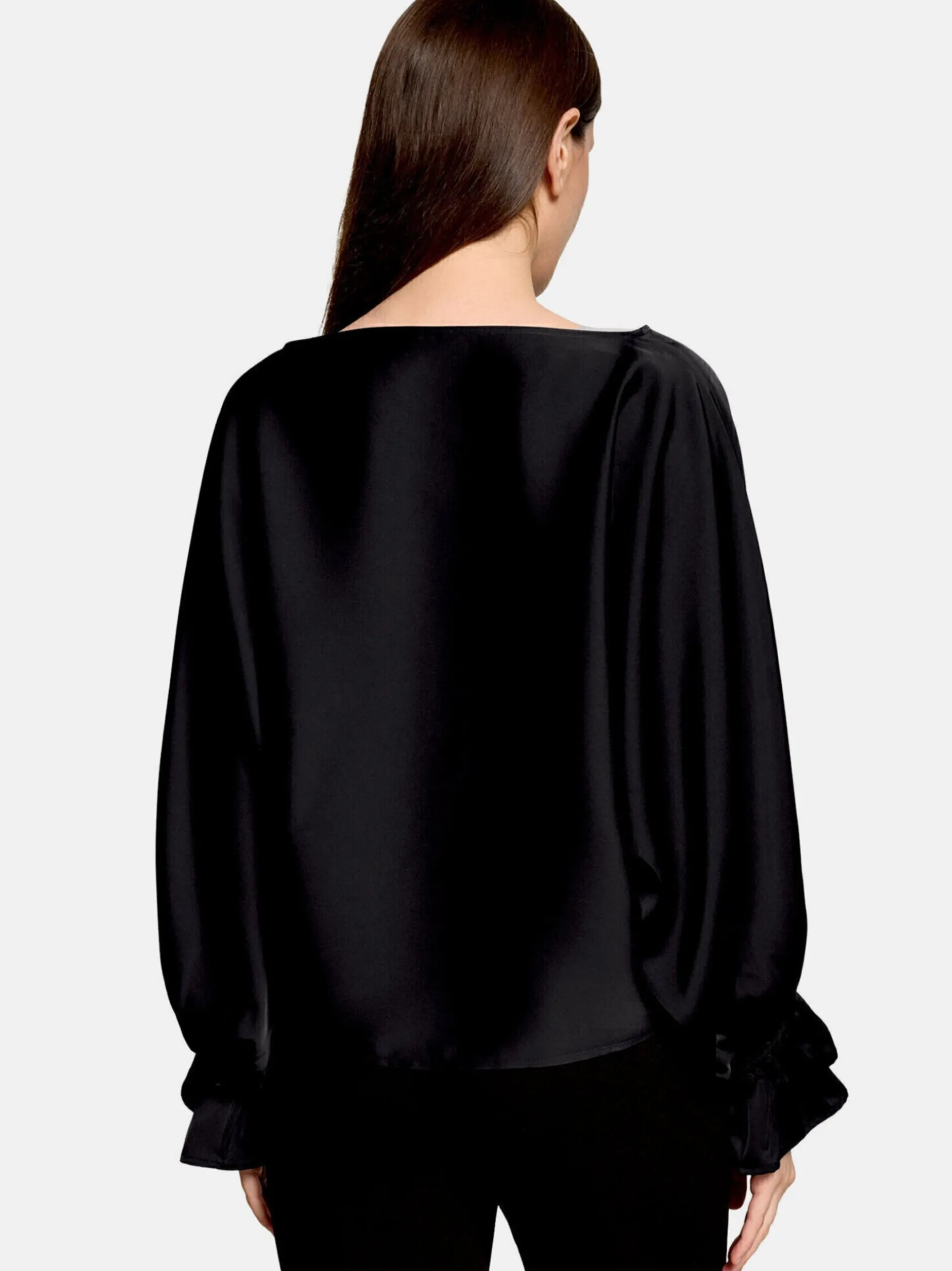 Vera Mont Damen Satin-Bluse in schwarz