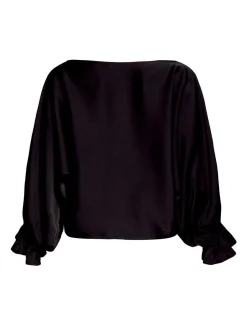 Vera Mont Damen Satin-Bluse in schwarz