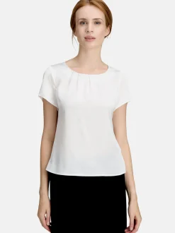 Vera Mont Damen Satin-Bluse in weiß