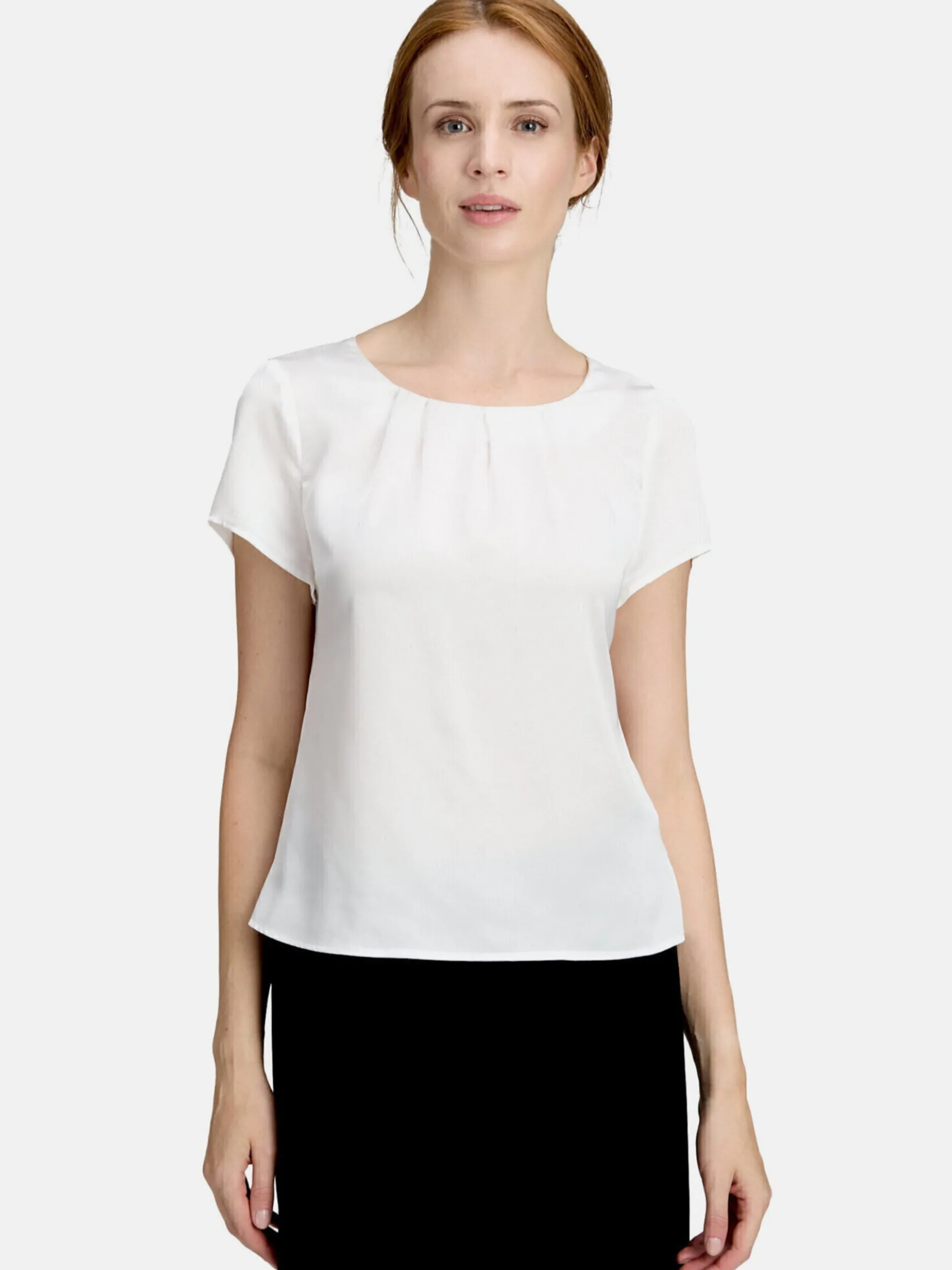 Vera Mont Damen Satin-Bluse in weiß