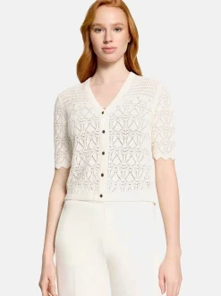 Vera Mont Damen Strickjacke in weiß