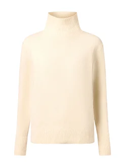 VG Damen Strickpullover in ecru - Ausschnitt: Stehkragen