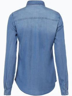 Vila Damen Jeansbluse - Vibista in blau - Ärmel: langarm