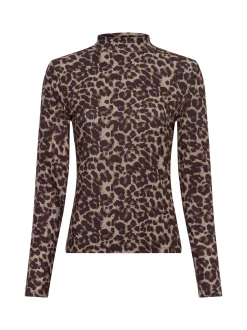 Vila Damen Langarmshirt - Vileoa in schoko beige