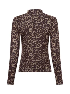 Vila Damen Langarmshirt - Vileoa in schoko beige