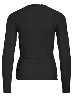 Vila Damen Langarmshirt - VISagara in schwarz