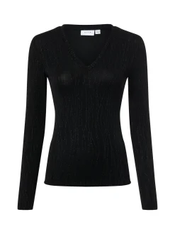 Vila Damen Langarmshirt - VIZoa in schwarz