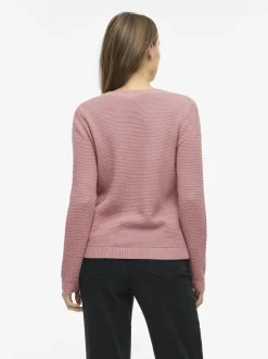 Vila Damen Pullover - VIDalo in altrosa - Ärmel: langarm
