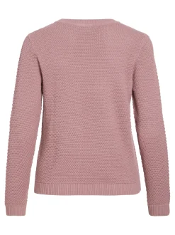 Vila Damen Pullover - VIDalo in altrosa - Ärmel: langarm