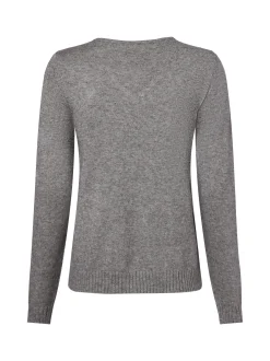 Vila Damen Pullover - VIRil in grau - Ärmel: langarm