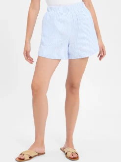 Vila Damen Shorts - VICoralina in hellblau weiß