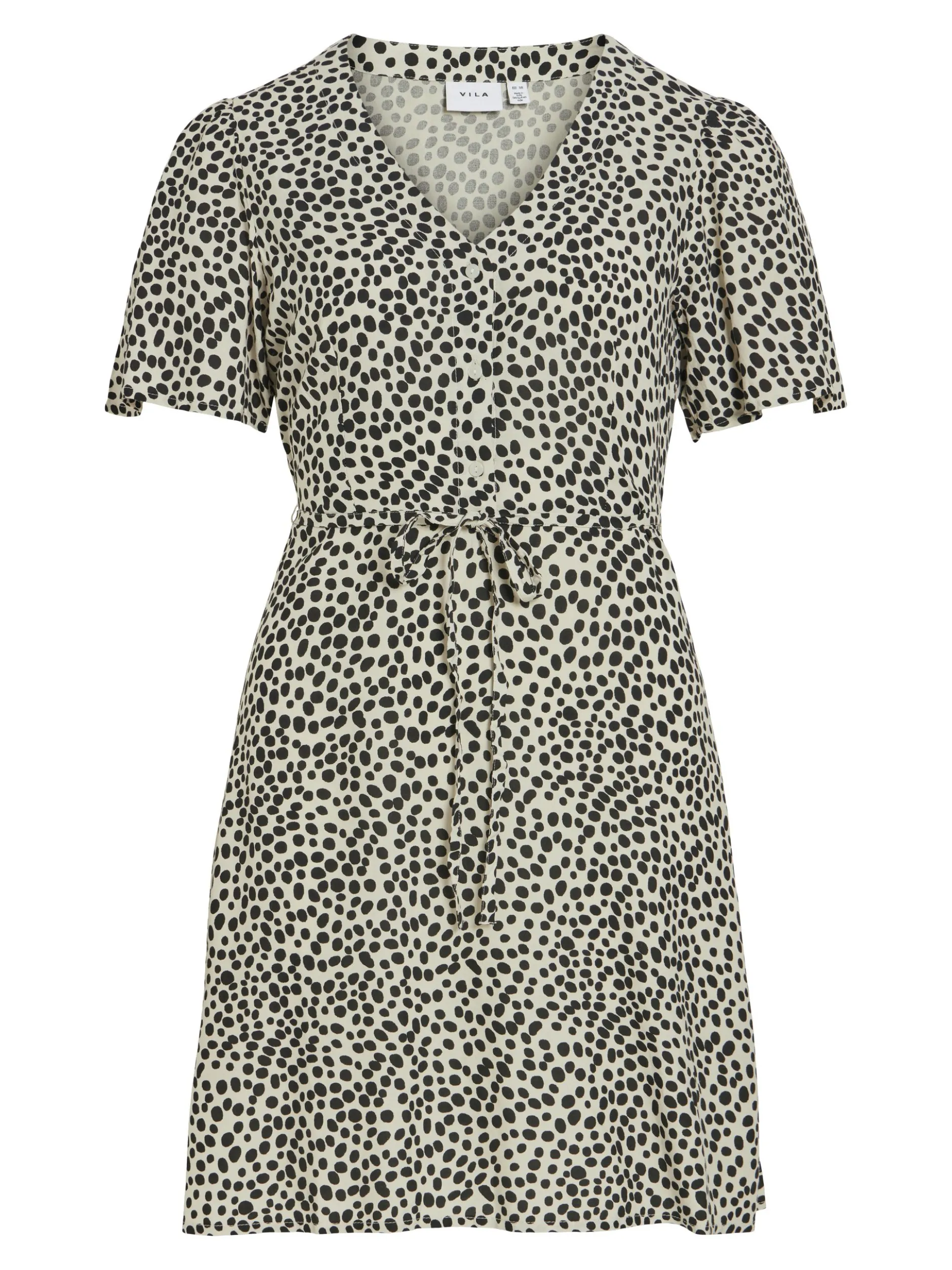 Vila Damen Sommerkleid - VIGrace in beige schwarz