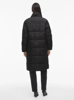 Vila Damen Steppmantel - VIPuff in anthrazit schwarz