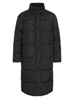 Vila Damen Steppmantel - VIPuff in anthrazit schwarz