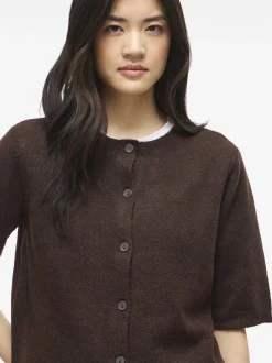 Vila Damen Strickjacke - VILiga in schoko
