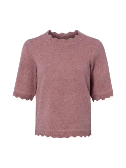 Vila Damen Strickpullover - VINikolina in altrosa