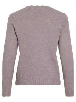Vila Damen Strickpullover - VINikolina in altrosa