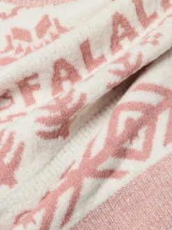 Vila Damen Strickpullover - VIFrostina in altrosa weiß