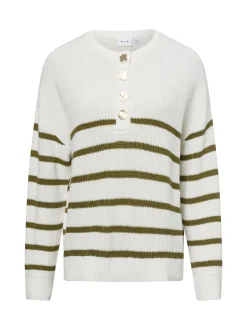 Vila Damen Strickpullover - VIChing in beige khaki