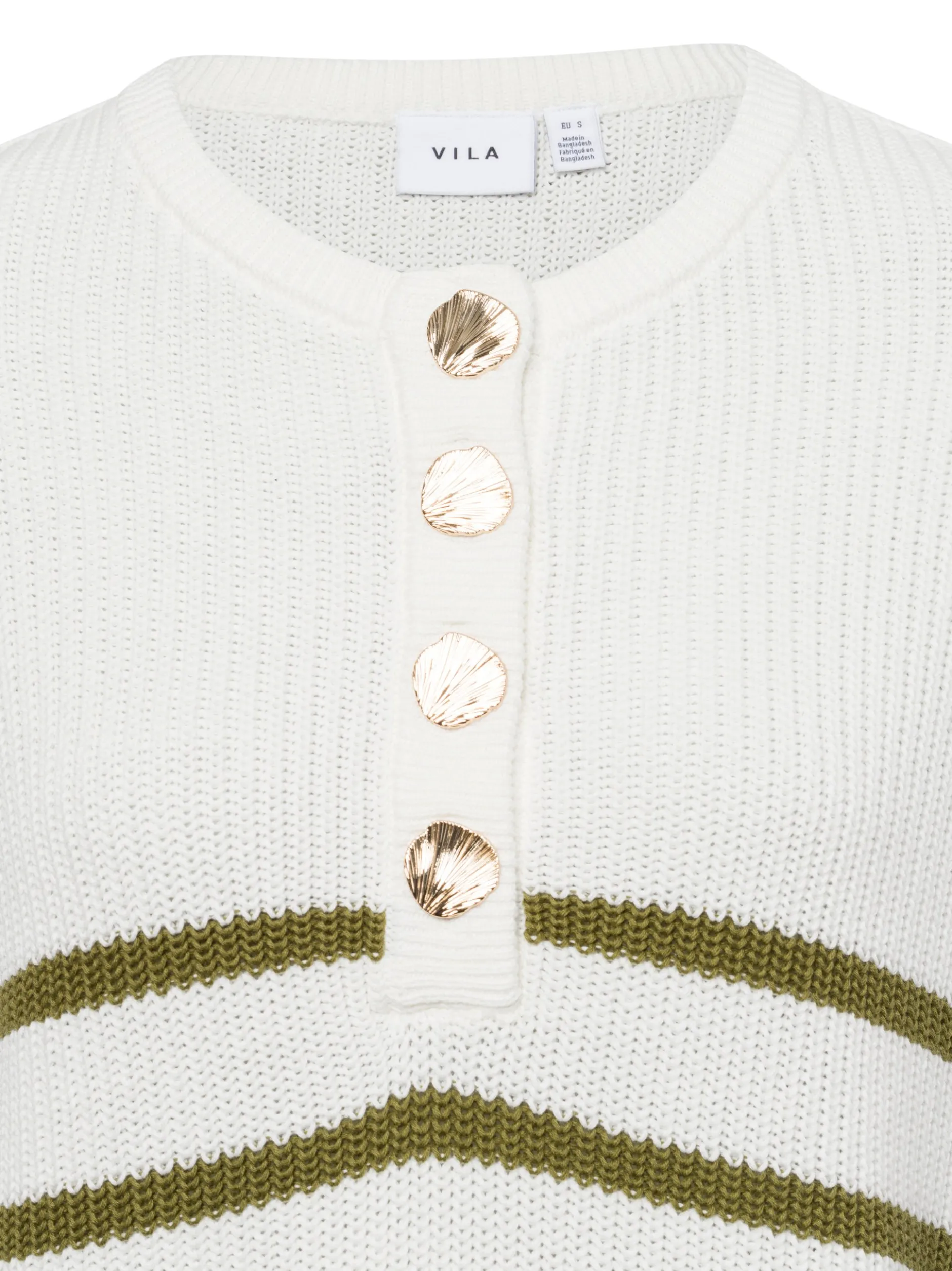 Vila Damen Strickpullover - VIChing in beige khaki