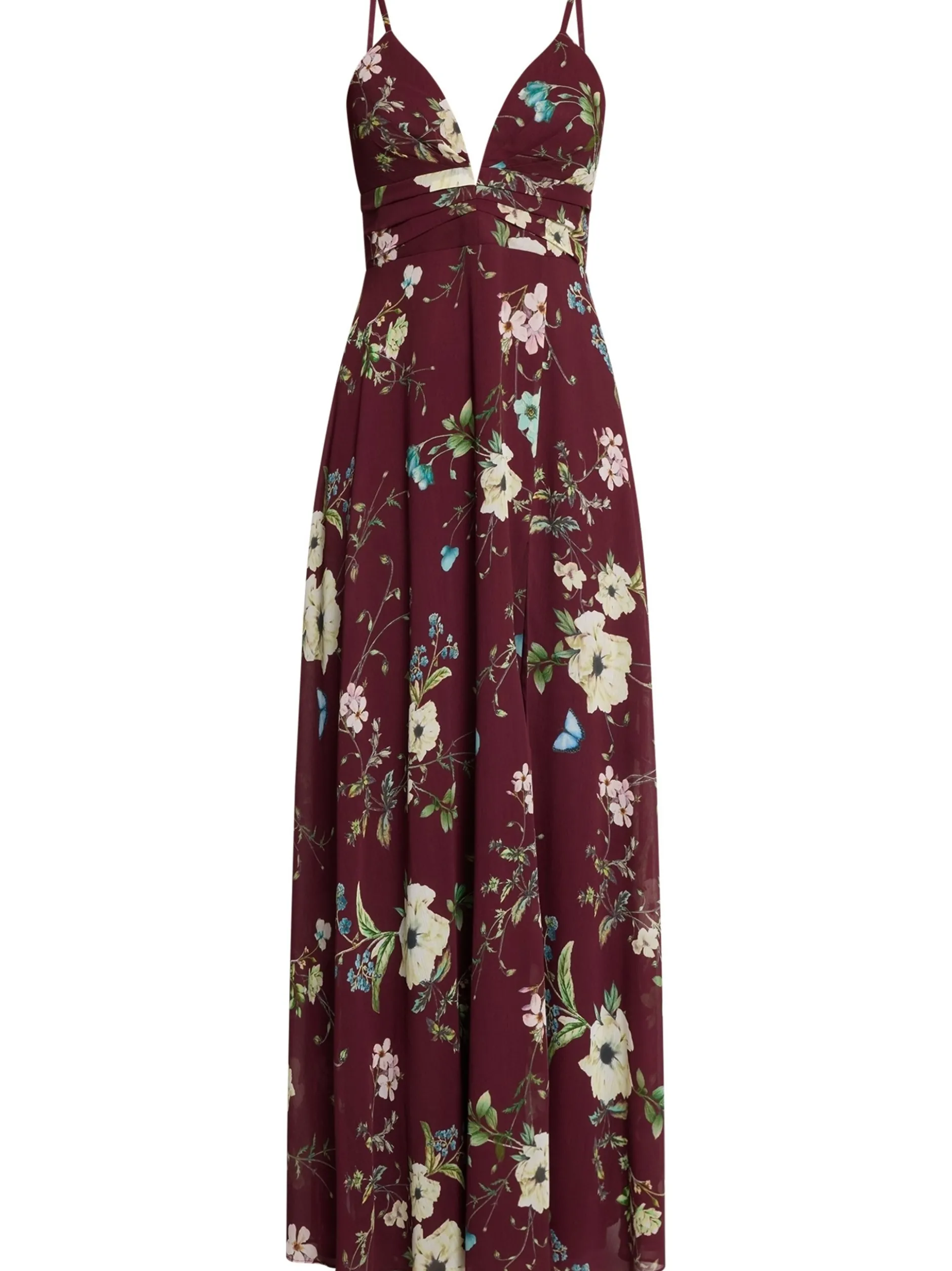 VM Damen Abendkleid in aubergine - Länge: lang