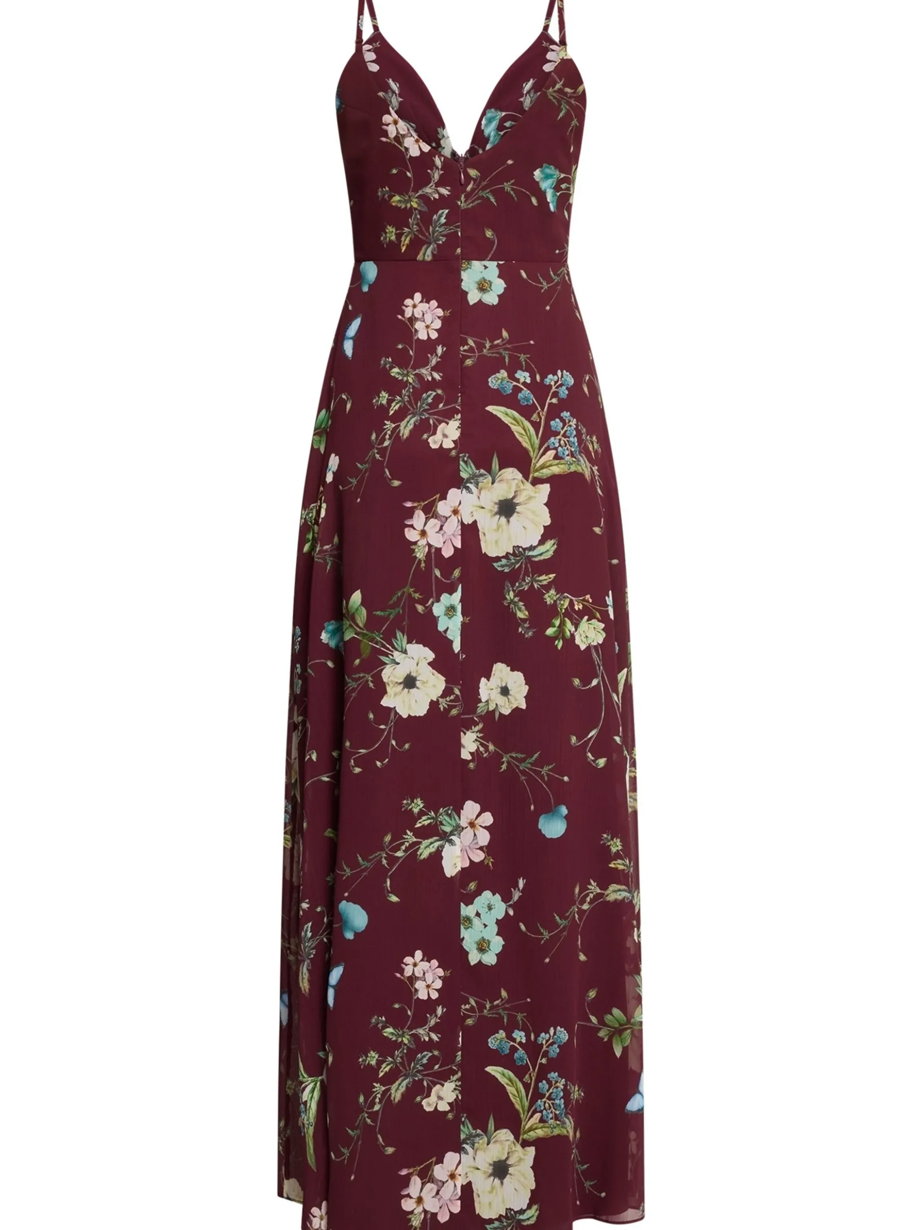 VM Damen Abendkleid in aubergine - Länge: lang