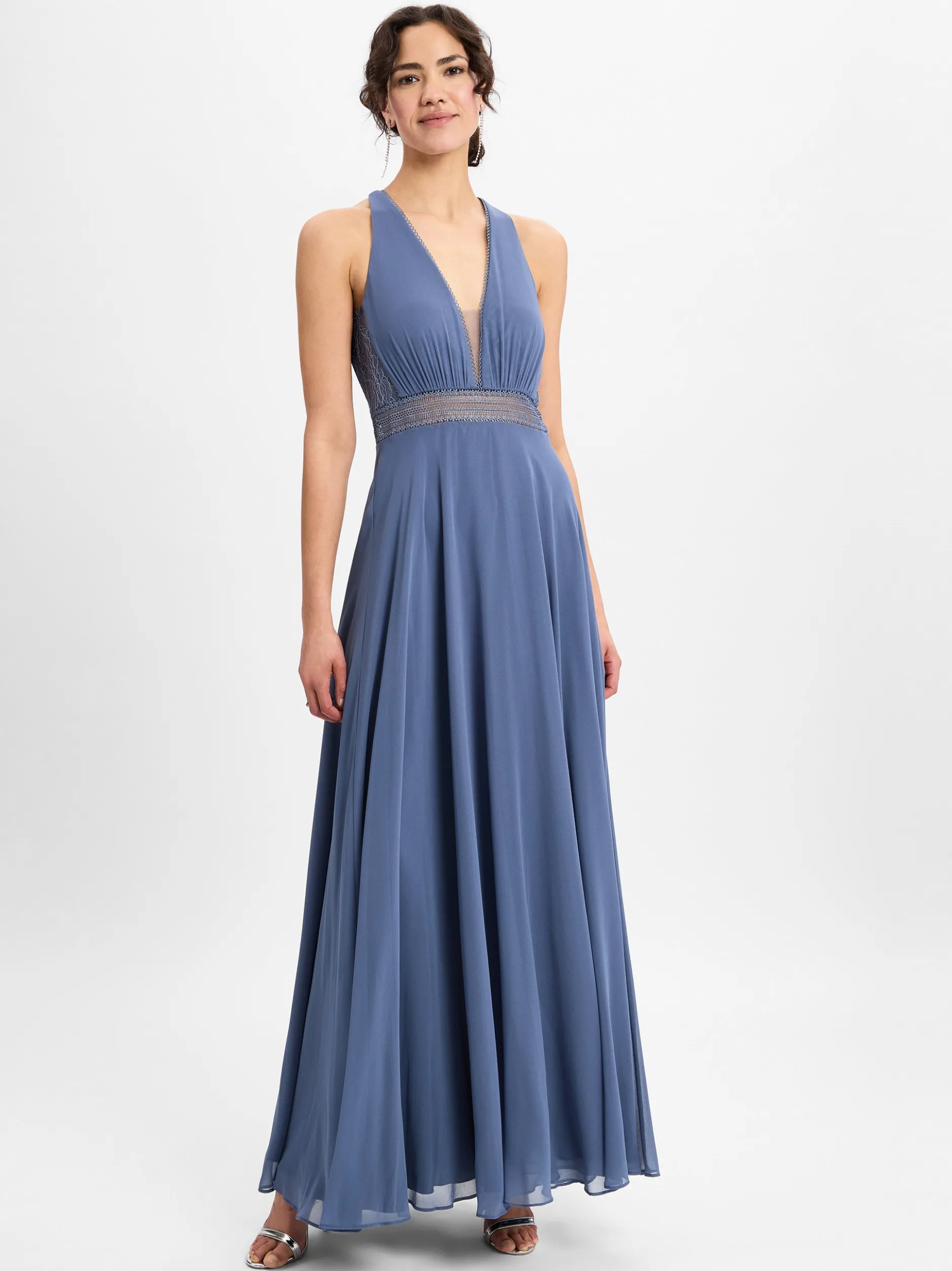 VM Damen Abendkleid in hellblau - Ärmel: ohne Arm