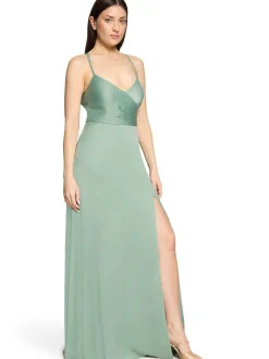 VM Damen Abendkleid in lind - Ausschnitt: V-Ausschnitt