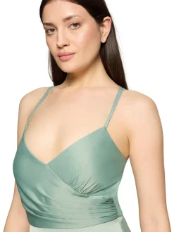 VM Damen Abendkleid in lind - Ausschnitt: V-Ausschnitt