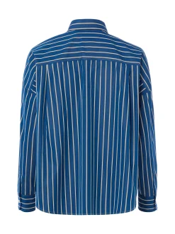 Weekend Max Mara Damen Hemdbluse in blau weiß