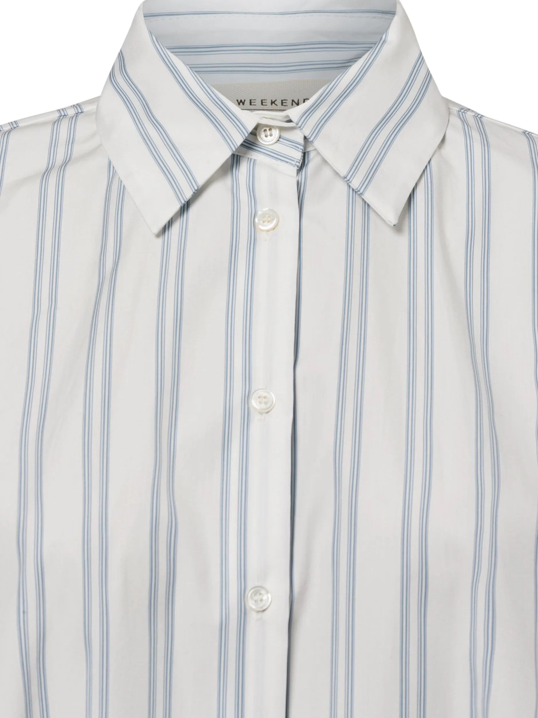 Weekend Max Mara Damen Hemdbluse - Hudson in weiß hellblau