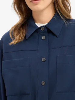 Weekend Max Mara Damen Schurwoll-Kurzblazer in marine