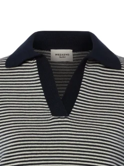 Weekend Max Mara Damen Strickshirt in marine weiß