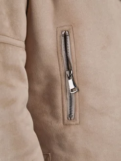 White Label Damen Bikerjacke in taupe