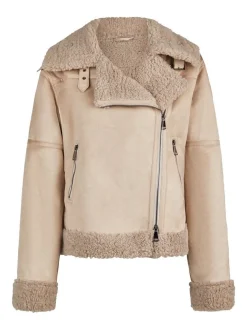 White Label Damen Bikerjacke in taupe