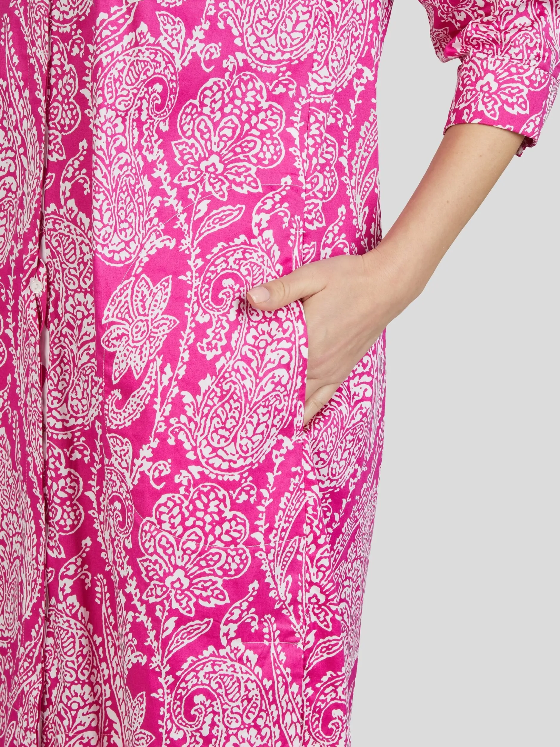 White Label Damen Hemdblusenkleid in rosa