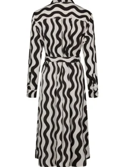 White Label Damen Maxikleid in schwarz weiß