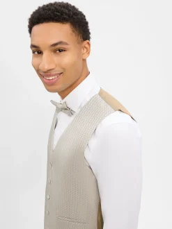 Wilvorst Herren Baukasten-Weste in beige lind