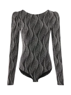 Y.A.S Damen Body - YASYen in schwarz silber