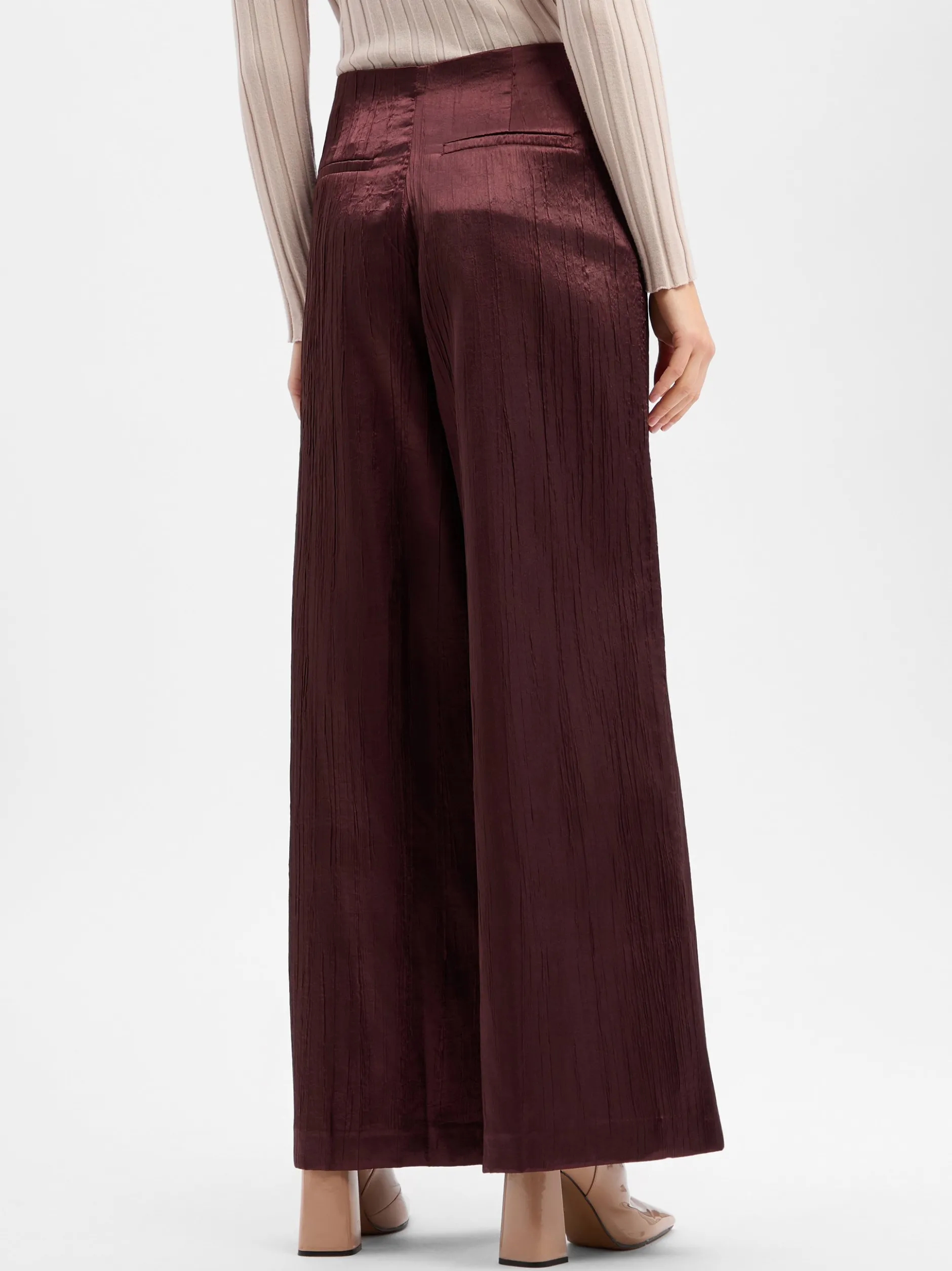 Y.A.S Damen Hose - YASTira in bordeaux - Länge: lang
