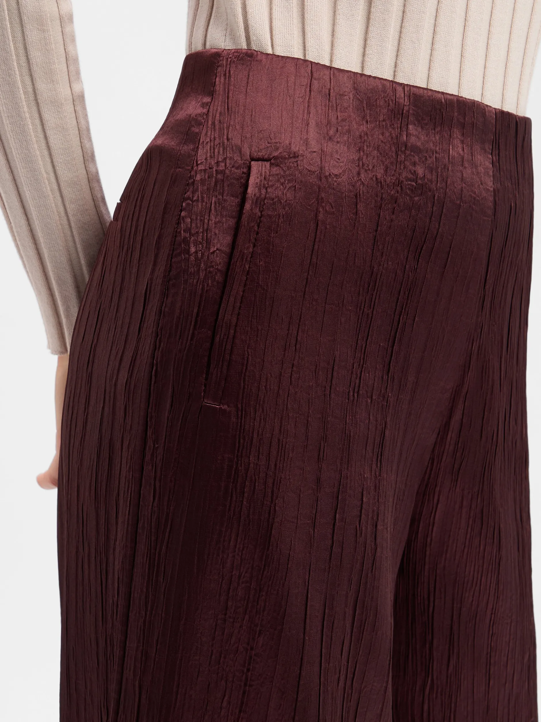 Y.A.S Damen Hose - YASTira in bordeaux - Länge: lang