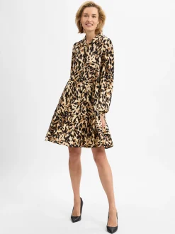 Y.A.S Damen Kleid - YASAlira in camel schwarz