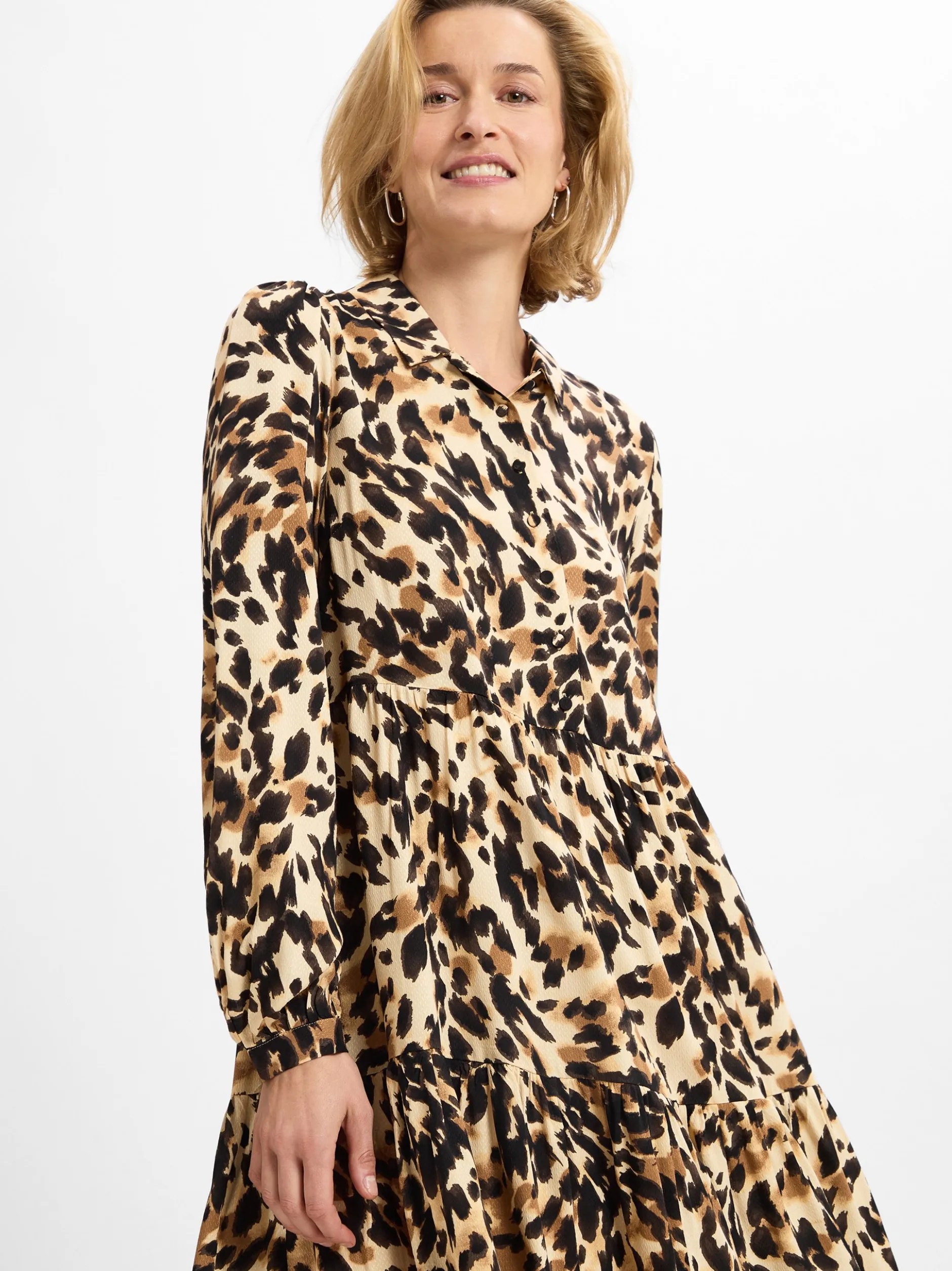 Y.A.S Damen Kleid - YASAlira in camel schwarz
