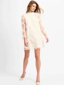 Y.A.S Damen Kleid - YASCornelia in ecru - Ärmel: langarm