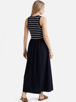 Y.A.S Damen Trägerkleid - YASMiri in marine ecru